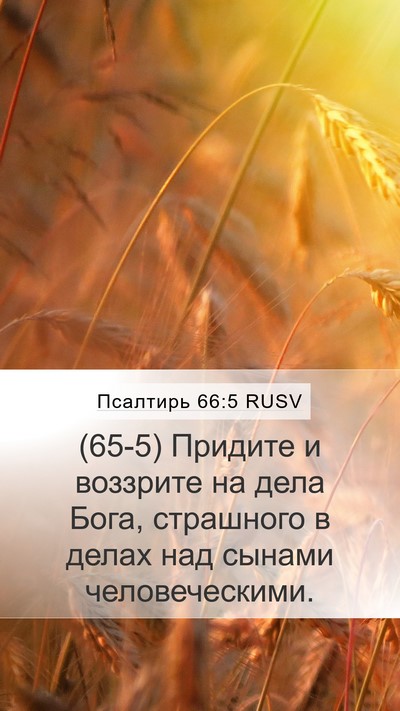 Псалтирь 66:5 RUSV Bible Verse Image
