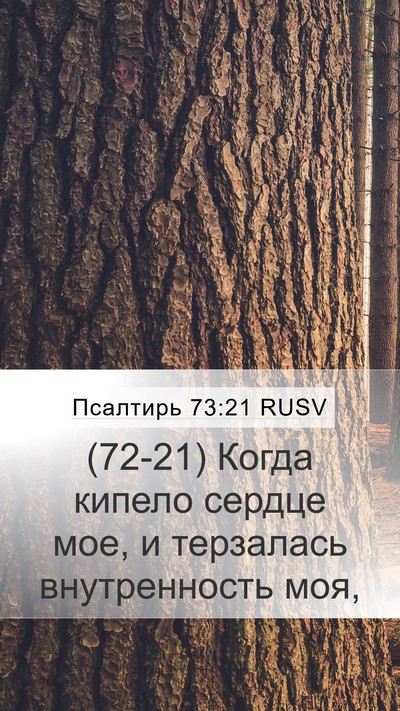 Псалтирь 73:21 RUSV Mobile Phone Wallpaper - (72-21) Когда кипело сердце - Mobile Bible Verse Wallpaper