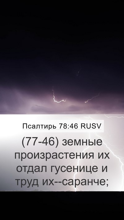Псалтирь 78:46 RUSV Bible Verse Image