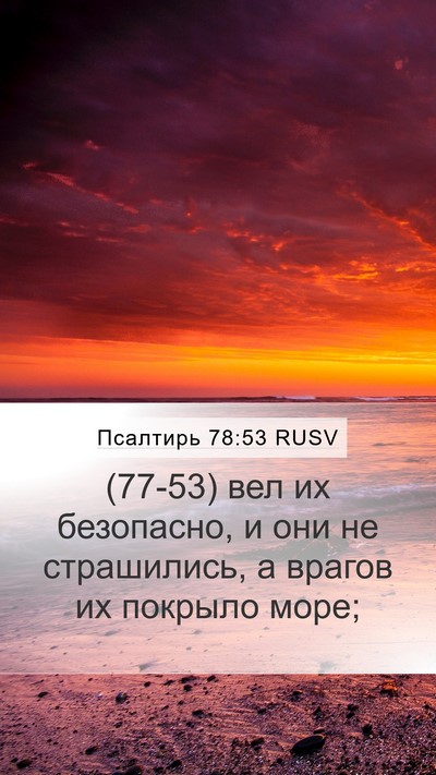 Псалтирь 78:53 RUSV Bible Verse Image