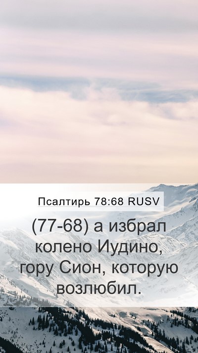 Псалтирь 78:68 RUSV Bible Verse Image