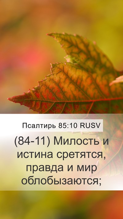 Псалтирь 85:10 RUSV Bible Verse Image