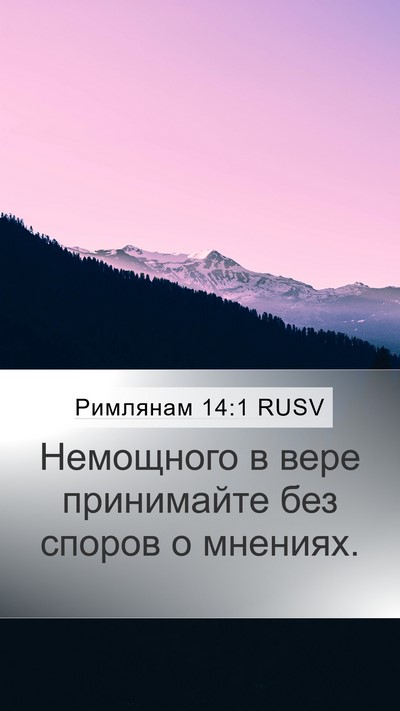 Римлянам 14:1 RUSV Bible Verse Image