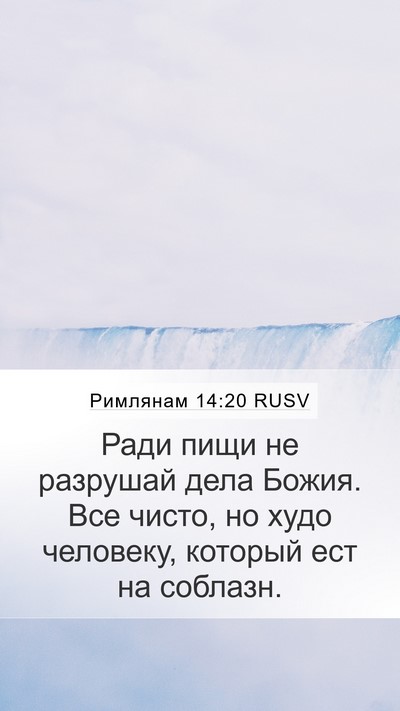 Римлянам 14:20 RUSV Bible Verse Image