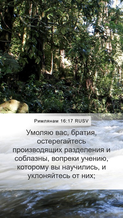 Римлянам 16:17 RUSV Bible Verse Image