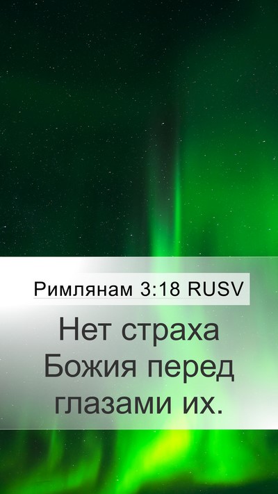 Римлянам 3:18 RUSV Bible Verse Image