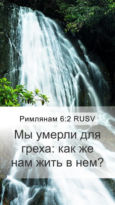 Римлянам 6:2 RUSV Mobile Phone Wallpaper - Мы умерли для греха: как же - Mobile Bible Verse Wallpaper