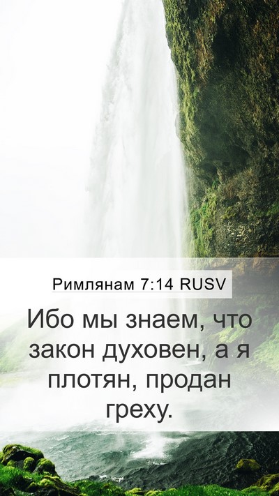 Римлянам 7:14 RUSV Bible Verse Image