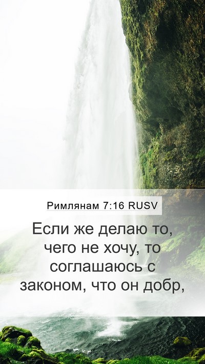 Римлянам 7:16 RUSV Bible Verse Image
