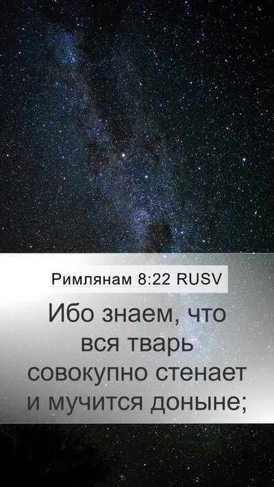 Римлянам 8:22 RUSV Bible Verse Image