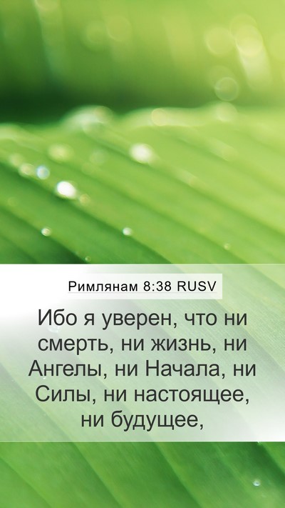Римлянам 8:38 RUSV Bible Verse Image