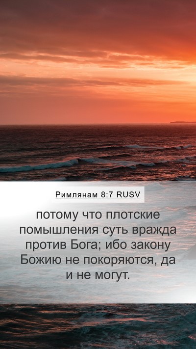 Римлянам 8:7 RUSV Bible Verse Image