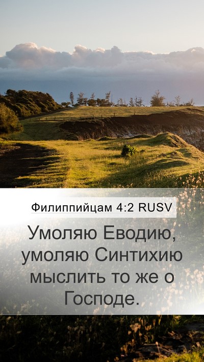 Филиппийцам 4:2 RUSV Mobile Phone Wallpaper - Умоляю Еводию, умоляю - Mobile Bible Verse Wallpaper