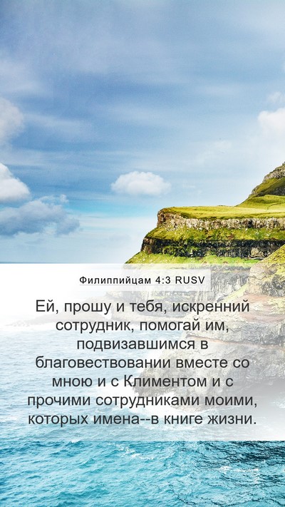 Филиппийцам 4:3 RUSV Bible Verse Image