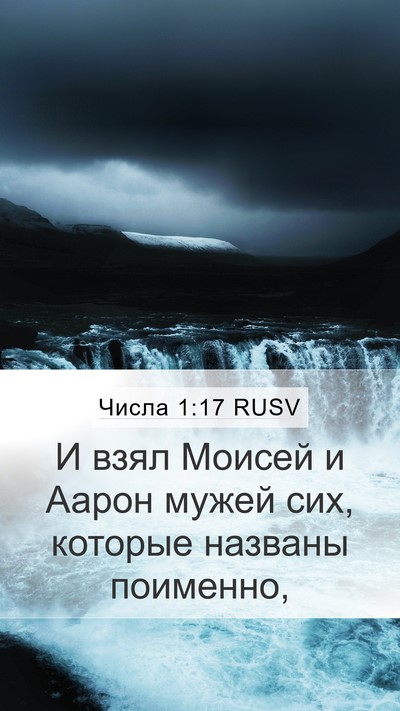 Числа 1:17 RUSV Bible Verse Image