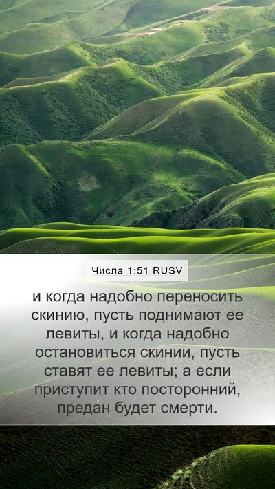 Числа 1:51 RUSV Bible Verse Image
