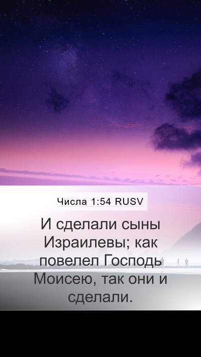 Числа 1:54 RUSV Bible Verse Image