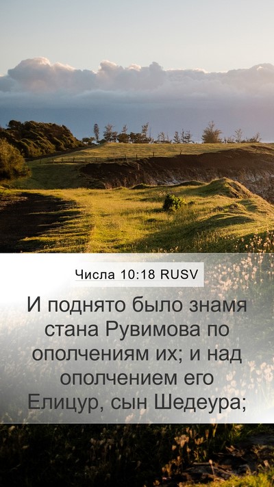 Числа 10:18 RUSV Bible Verse Image