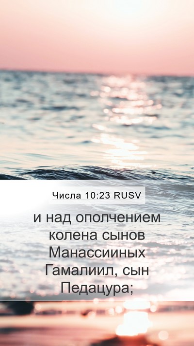 Числа 10:23 RUSV Bible Verse Image