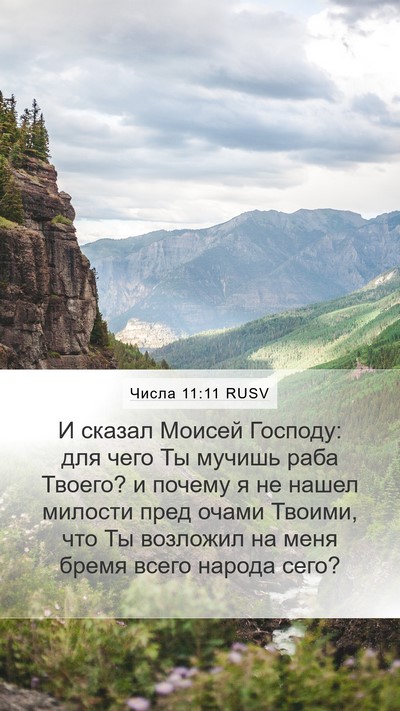Числа 11:11 RUSV Bible Verse Image