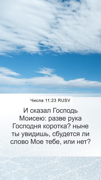 Числа 11:23 RUSV Bible Verse Image