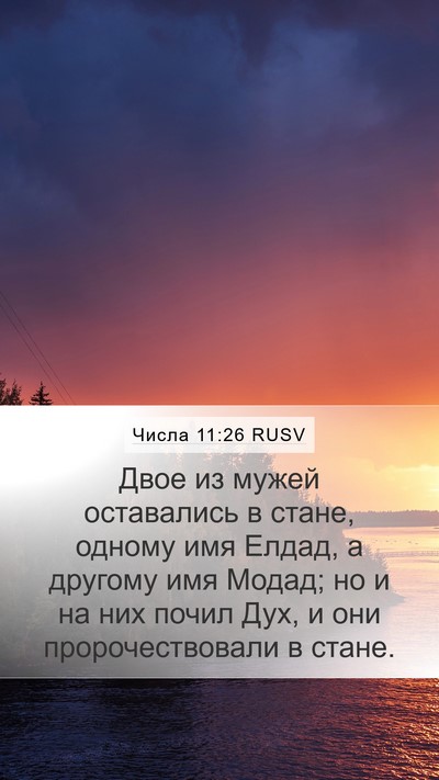 Числа 11:26 RUSV Mobile Phone Wallpaper - Двое из мужей оставались в - Mobile Bible Verse Wallpaper