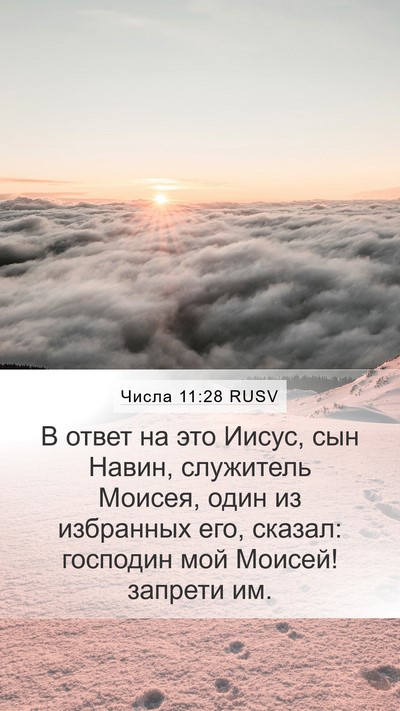 Числа 11:28 RUSV Bible Verse Image
