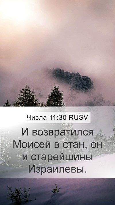 Числа 11:30 RUSV Mobile Phone Wallpaper - И возвратился Моисей в - Mobile Bible Verse Wallpaper