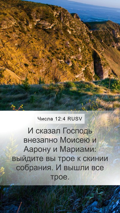 Числа 12:4 RUSV Mobile Phone Wallpaper - И сказал Господь внезапно - Mobile Bible Verse Wallpaper