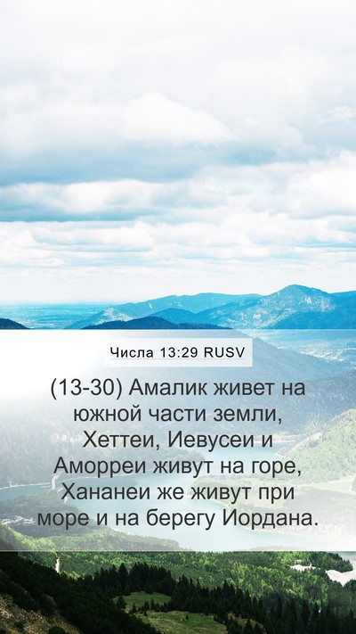 Числа 13:29 RUSV Bible Verse Image