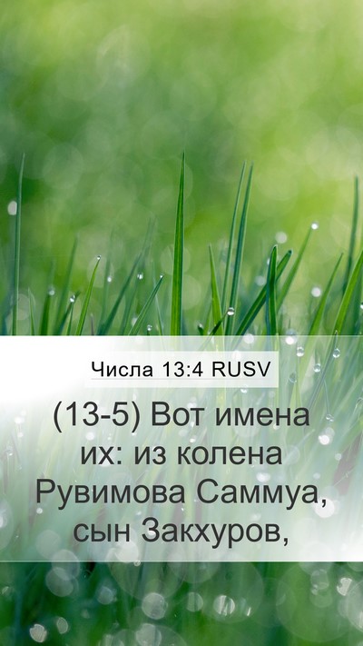 Числа 13:4 RUSV Mobile Phone Wallpaper - (13-5) Вот имена их: из колена - Mobile Bible Verse Wallpaper