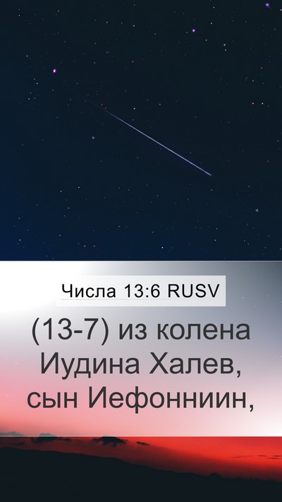 Числа 13:6 RUSV Bible Verse Image