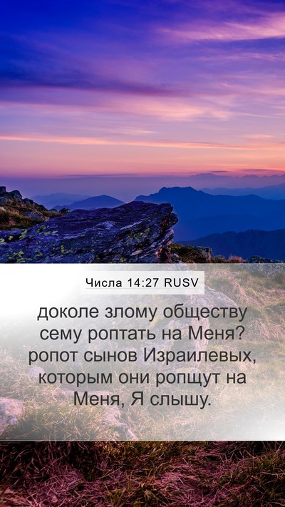 Числа 14:27 RUSV Mobile Phone Wallpaper - доколе злому обществу сему - Mobile Bible Verse Wallpaper
