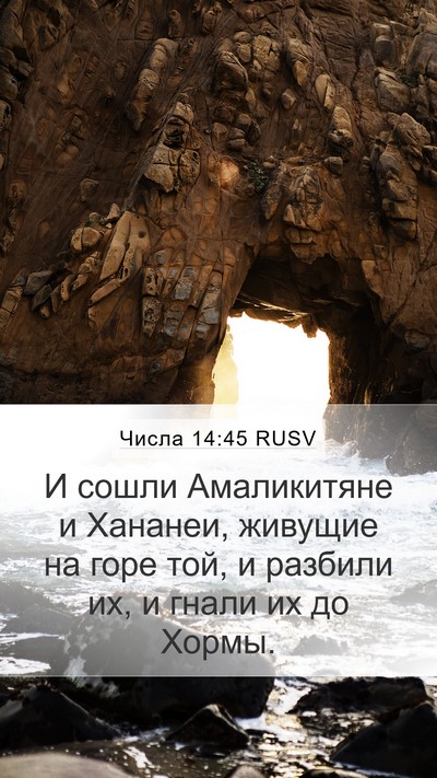Числа 14:45 RUSV Bible Verse Image