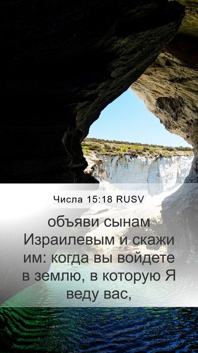Числа 15:18 RUSV Bible Verse Image