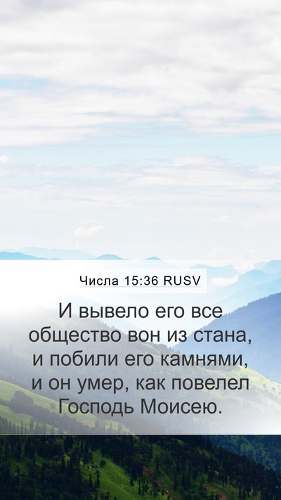Числа 15:36 RUSV Bible Verse Image