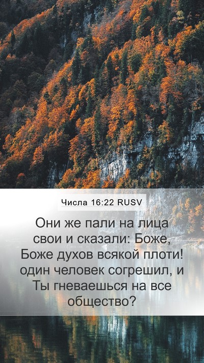 Числа 16:22 RUSV Bible Verse Image