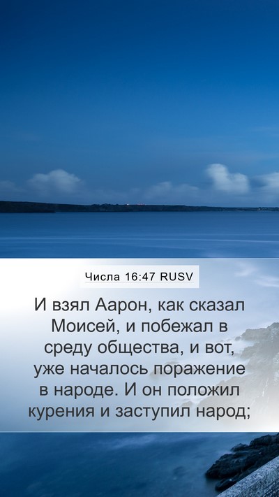 Числа 16:47 RUSV Mobile Phone Wallpaper - И взял Аарон, как сказал - Mobile Bible Verse Wallpaper