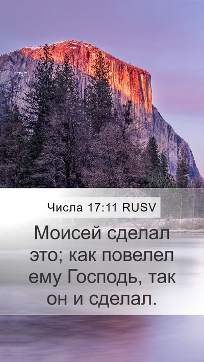 Числа 17:11 RUSV Mobile Phone Wallpaper - Моисей сделал это; как - Mobile Bible Verse Wallpaper