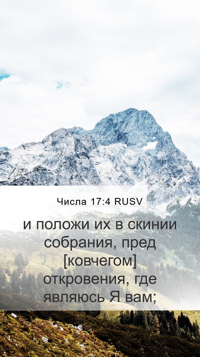 Числа 17:4 RUSV Mobile Phone Wallpaper - и положи их в скинии - Mobile Bible Verse Wallpaper