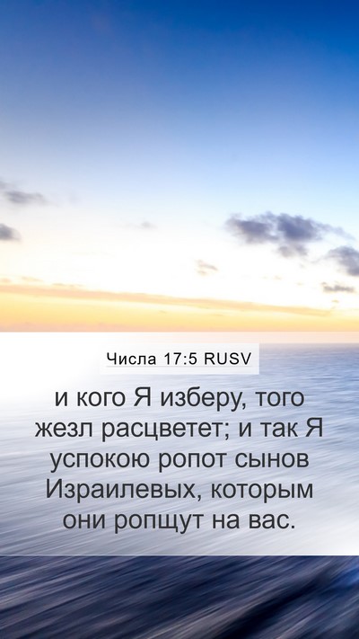 Числа 17:5 RUSV Bible Verse Image