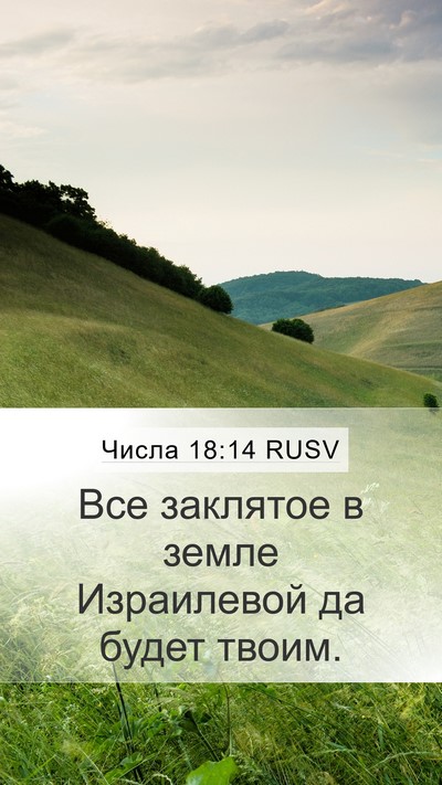 Числа 18:14 RUSV Mobile Phone Wallpaper - Все заклятое в земле - Mobile Bible Verse Wallpaper