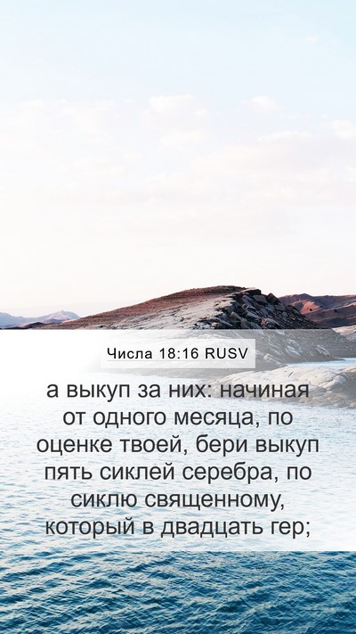 Числа 18:16 RUSV Bible Verse Image