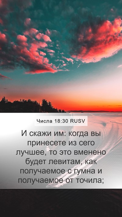 Числа 18:30 RUSV Bible Verse Image