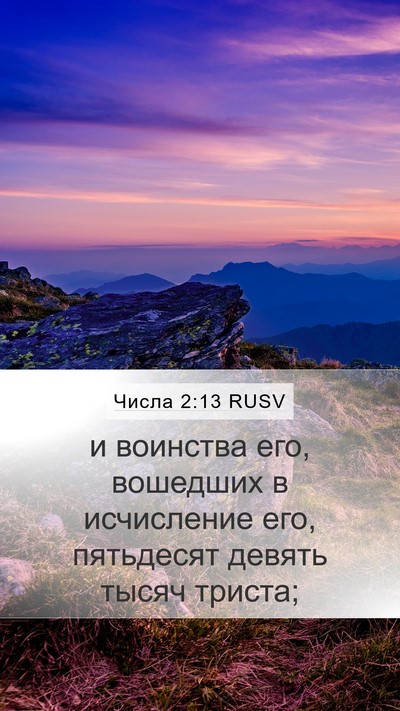 Числа 2:13 RUSV Bible Verse Image