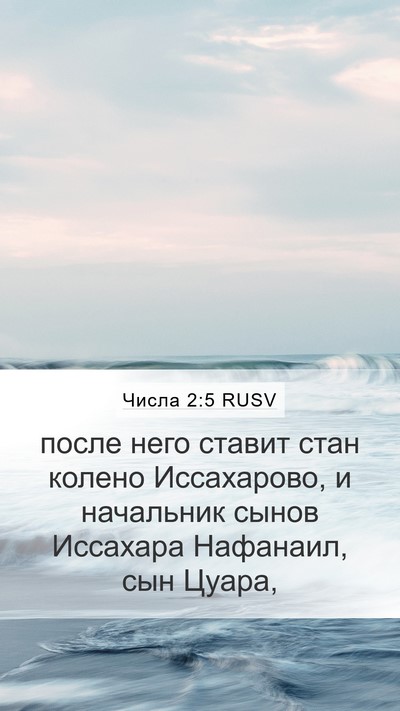 Числа 2:5 RUSV Bible Verse Image
