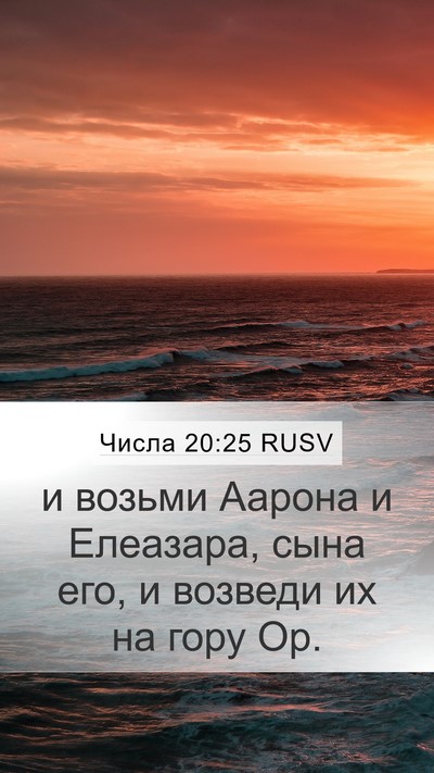 Числа 20:25 RUSV Bible Verse Image