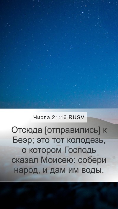 Числа 21:16 RUSV Bible Verse Image