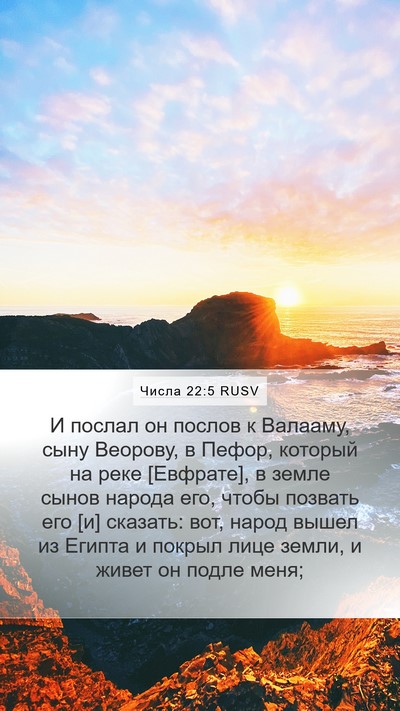 Числа 22:5 RUSV Bible Verse Image