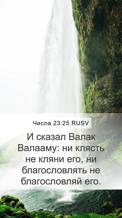 Числа 23:25 RUSV Mobile Phone Wallpaper - И сказал Валак Валааму: ни - Mobile Bible Verse Wallpaper